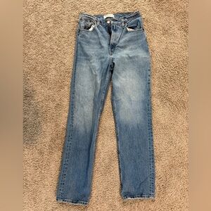 Abercrombie & Fitch Blue Straight Leg Women's Jeans